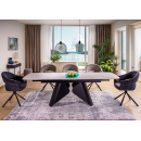 Стол обеденный SIGNAL ARMANDO белый/черный 160-240/90